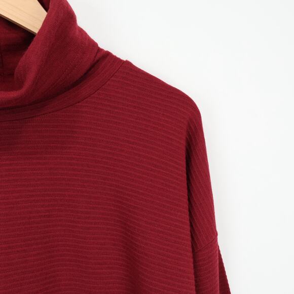 NWT Lane Bryant Ribbed Long Sleeve Turtleneck Top In Cabaret Wine Size 14/16 - Picture 8 of 12